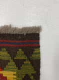 27541 - Kelim Hand-Woven/Flat-Weaved/Afghan Kelim/Carpet Modern/Nomadic Authentic/Size: 9'10" x 6'5"/118cm × 195cm