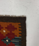 27544 - Kelim Hand-Woven/Flat-Weaved/Afghan Kelim/Carpet Modern/Nomadic Authentic/Size: 9'6" x 6'6"/290cm × 198cm
