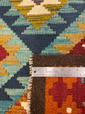 27544 - Kelim Hand-Woven/Flat-Weaved/Afghan Kelim/Carpet Modern/Nomadic Authentic/Size: 9'6" x 6'6"/290cm × 198cm