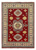 27925-Royal Kazak Hand-Knotted/Handmade Afghan Rug/Carpet Tribal/Nomadic Authentic/ Size: 9'6" x 6'6"/290m x 198cm
