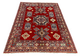 27787-Kazak Hand-Knotted/Handmade Afghan Rug/Carpet Tribal/Nomadic Authentic/ Size: 6'4" x 4'5"/193m x 135cm