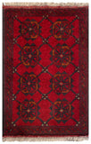 26200 - Khal Mohammad Afghan Hand-Knotted Authentic/Traditional/Rug/Size: 2'1" x 1'3"