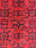 27536- Khal Mohammad Hand-Knotted/Handmade Afghan Rug/Carpet/Traditional/Authentic/Size: 7'6" x 5'9"/229cm x 175cm