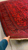 27536- Khal Mohammad Hand-Knotted/Handmade Afghan Rug/Carpet/Traditional/Authentic/Size: 7'6" x 5'9"/229cm x 175cm