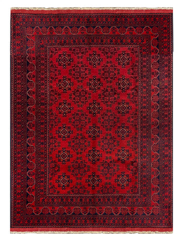27530 - Khal Mohammad Hand-Knotted/Handmade Afghan Rug/Carpet/Traditional/Authentic/Size: 7'9" x 5'8"/236cm x 173cm