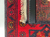26230 - Khal Mohammad Afghan Hand-Knotted Authentic/Traditional/Rug/Size: 1'9" x 1'3"/53cm x 38cm