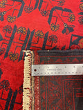 27533- Khal Mohammad Hand-Knotted/Handmade Afghan Rug/Carpet/Traditional/Authentic/Size: 7'7" x 5'8"/231cm x 173cm