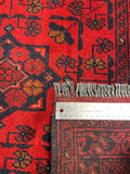 27537- Khal Mohammad Hand-Knotted/Handmade Afghan Rug/Carpet/Traditional/Authentic/Size: 7'8" x 5'8"/234cm x 173cm