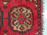 26389- Khal Mohammad Afghan Hand-Knotted Authentic/Traditional/Rug/Size: 1'9" x 1'4"