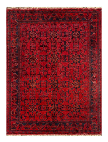 27531 - Khal Mohammad Hand-Knotted/Handmade Afghan Rug/Carpet/Traditional/Authentic/Size: 8'0" x 5'8"/244cm x 173cm