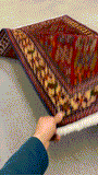 27246 - Meymeh Hand-Knotted/Handmade Persian Rug/Carpet Traditional/Authentic/ Size: 6'7" x 3'9"/201cm x 114cm
