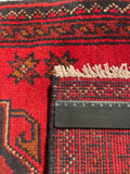 26377- Khal Mohammad Afghan Hand-Knotted Authentic/Traditional/Rug/Size: 2'1" x 1'4"