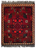 26350- Khal Mohammad Afghan Hand-Knotted Authentic/Traditional/Rug/Size: 1'9" x 1'4"