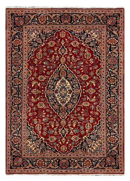 27240-Kashan Hand-Knotted/Handmade Persian Rug/Carpet Traditional/Authentic/Size: 7'0" x 4'10" /213cm x 147cm