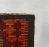 27551 - Kelim Hand-Woven/Flat-Weaved/Afghan Kelim/Carpet Modern/Nomadic Authentic/Size: 9'7" x 6'6"/292cm × 198cm
