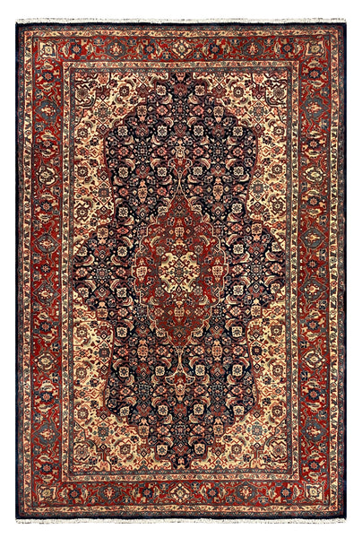 27302-Sarough Hand-Knotted/Handmade Persian Rug/Carpet Traditional Authentic/ Size: 6'6"x 4'3"/197cm x 130cm