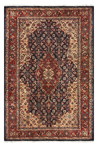 27302-Sarough Hand-Knotted/Handmade Persian Rug/Carpet Traditional Authentic/ Size: 6'6"x 4'3"/197cm x 130cm