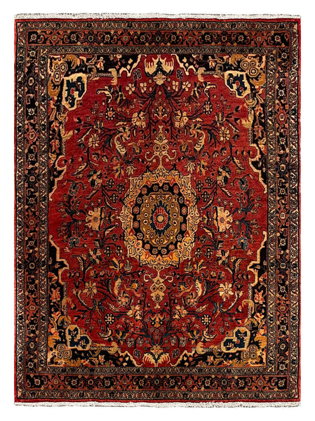 27239-Bidjar Hand-Knotted/Handmade Persian Rug/Carpet Traditional/ Authentic/ Size: 6'4"x 4'4"/193cm x 33cm