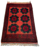 26194 - Khal Mohammad Afghan Hand-Knotted Authentic/Traditional/Rug/Size: 2'1" x 1'4"