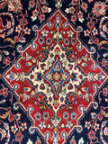 27303-Hamadan Hand-Knotted/Handmade Persian Rug/Carpet Tribal/Nomadic Authentic/ Size: 7'7" x 4'3"/232cm x 130cm