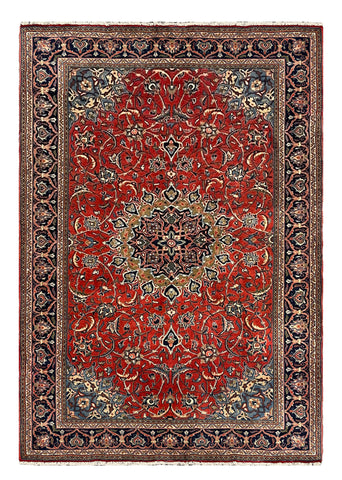 27304-Sarough Hand-Knotted/Handmade Persian Rug/Carpet Traditional Authentic/ Size: 6'4"x 4'4"/195cm x 133cm