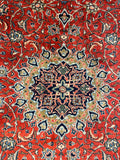 27304-Sarough Hand-Knotted/Handmade Persian Rug/Carpet Traditional Authentic/ Size: 6'4"x 4'4"/195cm x 133cm