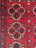 26369- Khal Mohammad Afghan Hand-Knotted Authentic/Traditional/Rug/Size: 2'0" x 1'3"