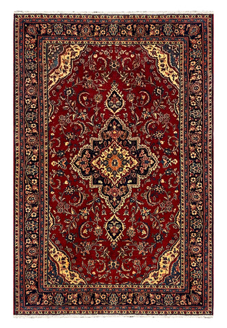 27245-Hamadan Hand-Knotted/Handmade Persian Rug/Carpet Tribal/Nomadic Authentic/ Size: 6'10" x 4'5"/208cm x 134cm