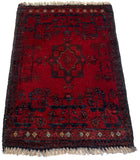26339- Khal Mohammad Afghan Hand-Knotted Authentic/Traditional/Rug/Size: 2'0" x 1'4"