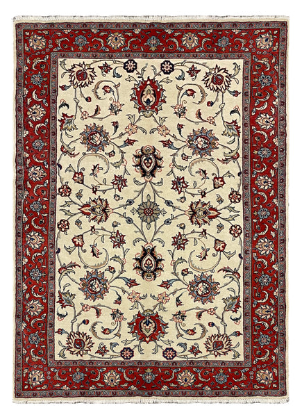 27305-Sarough Hand-Knotted/Handmade Persian Rug/Carpet Traditional Authentic/ Size: 6'9"x 4'8"/208cm x 143cm