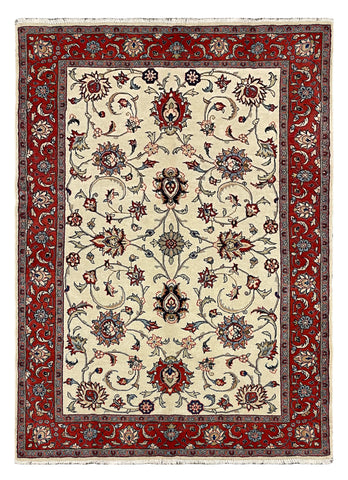 27305-Sarough Hand-Knotted/Handmade Persian Rug/Carpet Traditional Authentic/ Size: 6'9"x 4'8"/208cm x 143cm