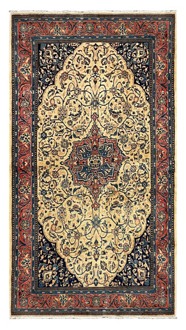 27359-Sarough Hand-Knotted/Handmade Persian Rug/Carpet Traditional Authentic/ Size: 7'9"x 4'4"/237cm x 133cm