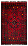 26385- Khal Mohammad Afghan Hand-Knotted Authentic/Traditional/Rug/Size: 2'0" x 1'2"