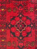 26385- Khal Mohammad Afghan Hand-Knotted Authentic/Traditional/Rug/Size: 2'0" x 1'2"