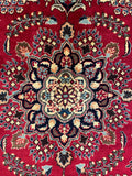 27241-Mashad Hand-Knotted/Handmade Persian Rug/Carpet Traditional Authentic/ Size: 6'11" x 4'11"/211cm x 149cm
