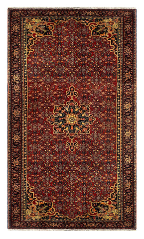 27242-Bidjar Hand-Knotted/Handmade Persian Rug/Carpet Traditional/ Authentic/ Size: 7'0"x 4'4"/238cm x 132cm