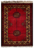 26391- Khal Mohammad Afghan Hand-Knotted Authentic/Traditional/Rug/Size: 2'0" x 1'4"