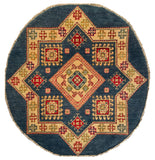 26614 - Kazak Hand-Knotted/Handmade Afghan Tribal/Nomadic Authentic/Size: 3'4" x 3'3"