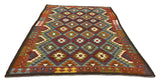 27556 - Kelim Hand-Woven/Flat-Weaved/Afghan Kelim/Carpet Modern/Nomadic Authentic/Size: 9'6" x 6'7"/290cm × 201cm