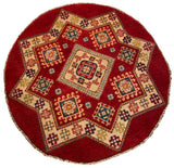 26625 - Kazak Hand-Knotted/Handmade Afghan Tribal/Nomadic Authentic/Size: 3'3" x 3'3"