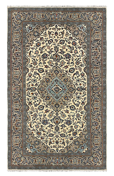 27351-Kashan Hand-Knotted/Handmade Persian Rug/Carpet Traditional/Authentic/Size:  8'4" x 4'10" /255cm x 148cm