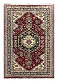 27568-Bokhara Hand-Knotted/Handmade Pakistani Rug/Carpet Tribal/Nomadic Authentic/ Size: 9'6" x 6'0"/290 cm × 183cm