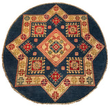 26603 - Kazak Hand-Knotted/Handmade Afghan Tribal/Nomadic Authentic/Size: 3'4" x 3'3"