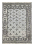 27539-Bokhara Hand-Knotted/Handmade Pakistani Rug/Carpet Tribal/Nomadic Authentic/ Size: 7'9" x 5'6"/236 cm × 168 cm