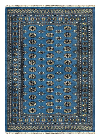 27540-Bokhara Hand-Knotted/Handmade Pakistani Rug/Carpet Tribal/Nomadic Authentic/ Size: 8'3" x 5'7"/251 cm × 170 cm