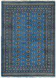 27540-Bokhara Hand-Knotted/Handmade Pakistani Rug/Carpet Tribal/Nomadic Authentic/ Size: 8'3" x 5'7"/251 cm × 170 cm