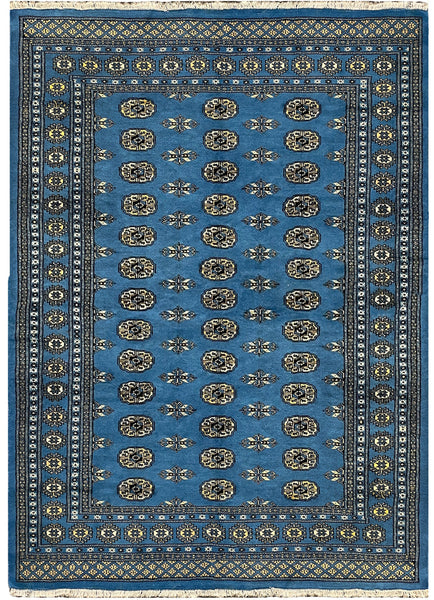 27540-Bokhara Hand-Knotted/Handmade Pakistani Rug/Carpet Tribal/Nomadic Authentic/ Size: 8'3" x 5'7"/251 cm × 170 cm
