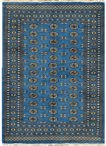 27540-Bokhara Hand-Knotted/Handmade Pakistani Rug/Carpet Tribal/Nomadic Authentic/ Size: 8'3" x 5'7"/251 cm × 170 cm
