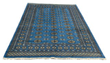27540-Bokhara Hand-Knotted/Handmade Pakistani Rug/Carpet Tribal/Nomadic Authentic/ Size: 8'3" x 5'7"/251 cm × 170 cm