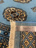 27540-Bokhara Hand-Knotted/Handmade Pakistani Rug/Carpet Tribal/Nomadic Authentic/ Size: 8'3" x 5'7"/251 cm × 170 cm